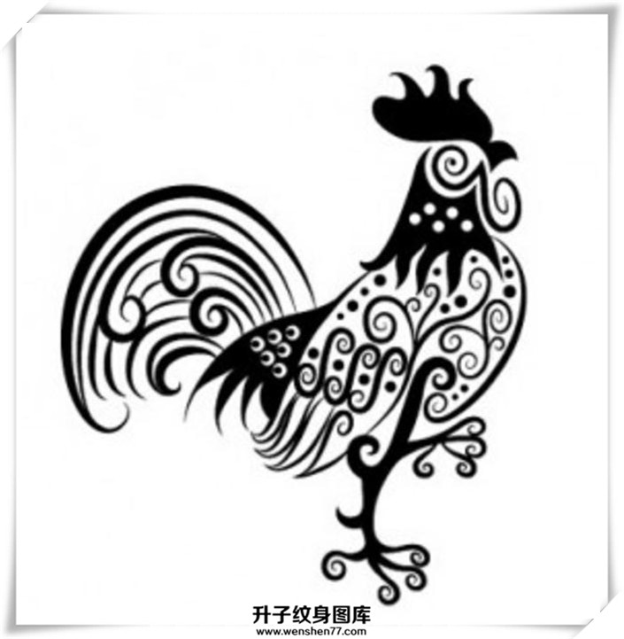 本期推出2017年属性 "鸡"纹身图案大全