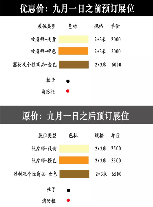 2019第二届春城（昆明）纹身展会展位价格表